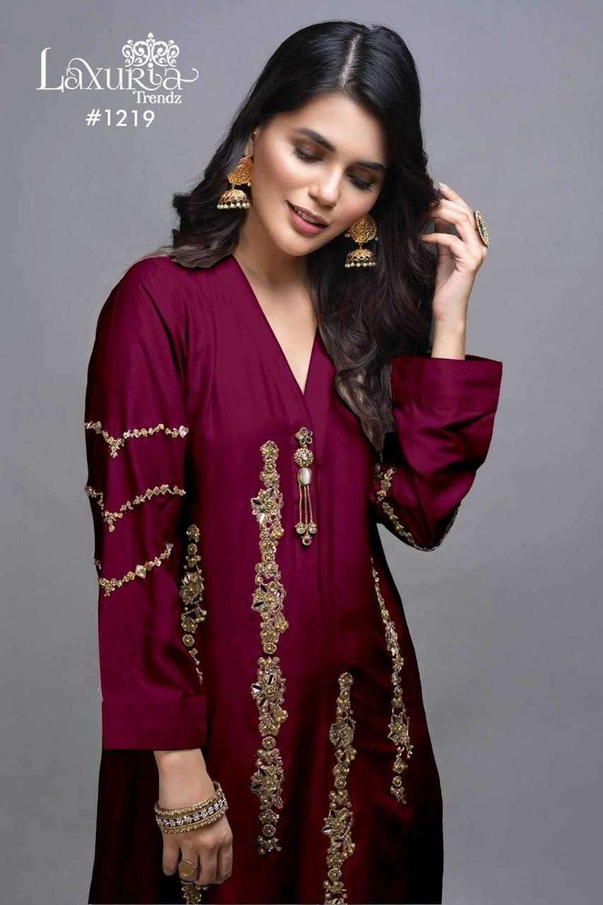 laxuria 1219 new color added Imported Satin readymade suit