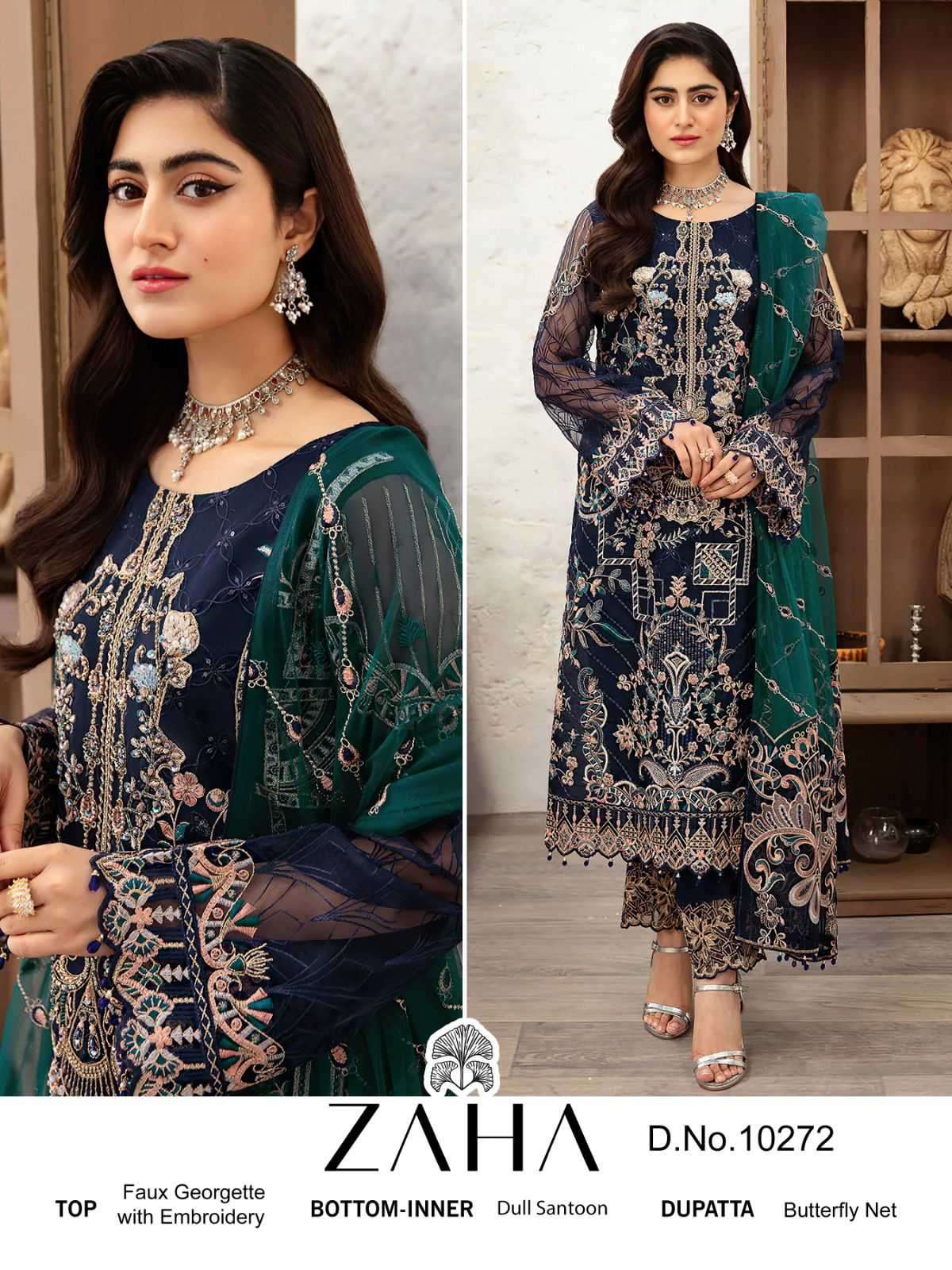 al khushbu 10272 georgette heavy embroidered suit