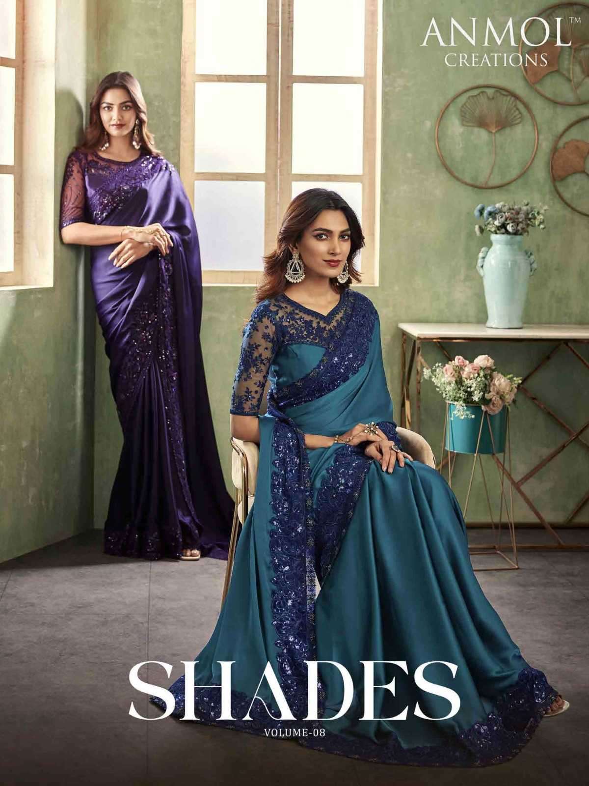 anmol creation shades vol 8 series 3401-3416 fancy saree