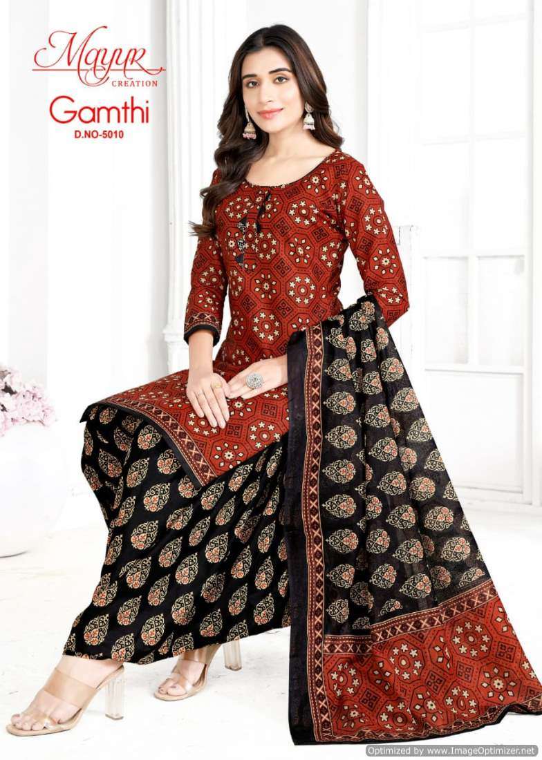 Mayur Gamthi Vol-5 series 5001-5010 Pure Cotton Printed suit