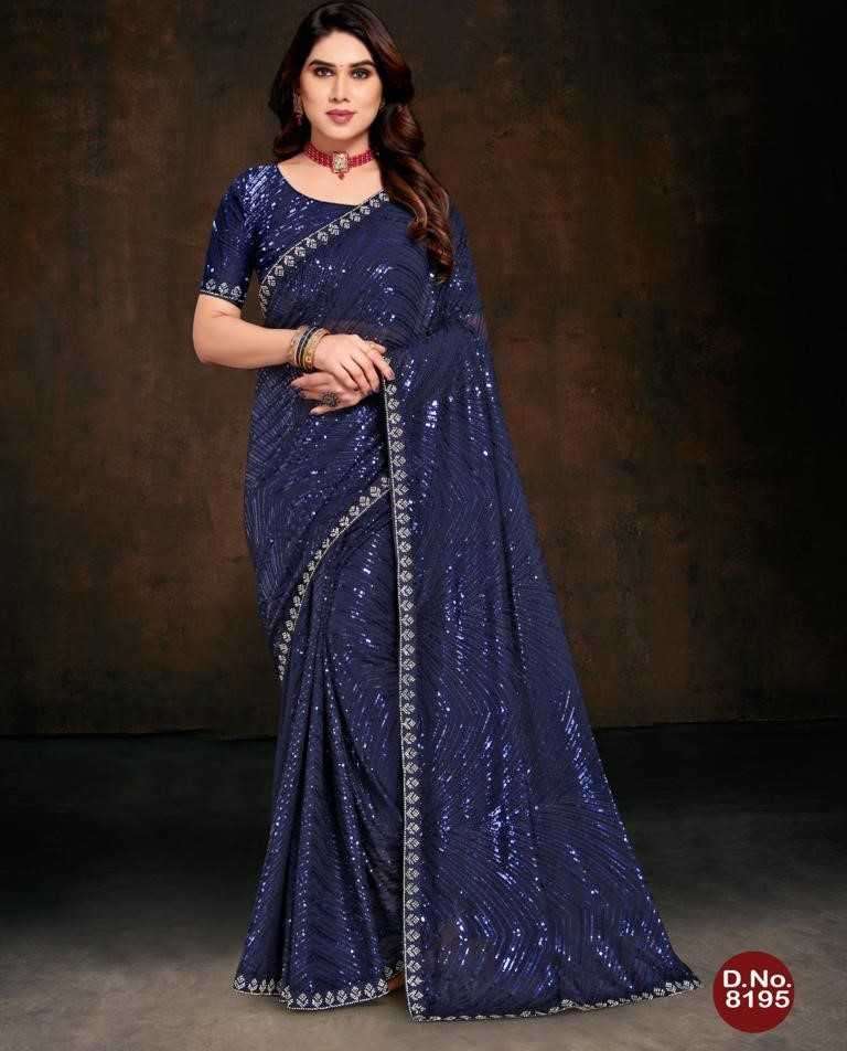 pr 8195 bridal wear brand new sequence work sarees supplier
