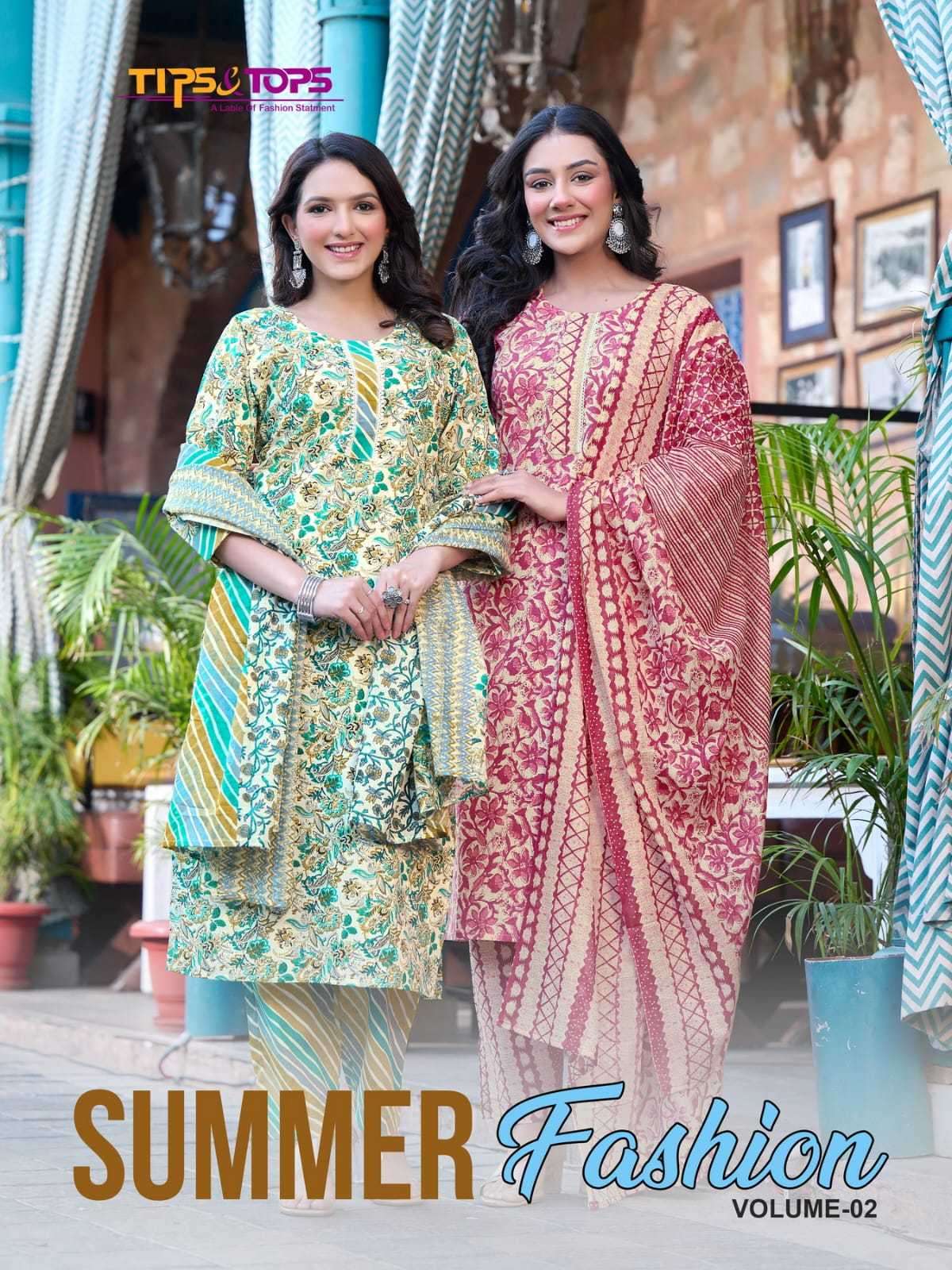 tip and tops summer fashion vol 2 series 201-206 Cotton Print readymade suit 