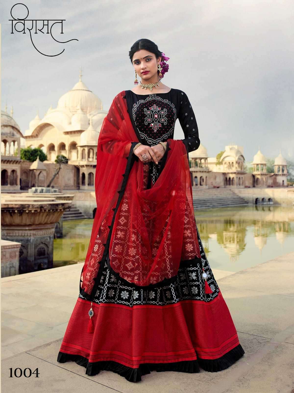 virasat ziya eid series 1001-1012 fancy gown with dupatta 
