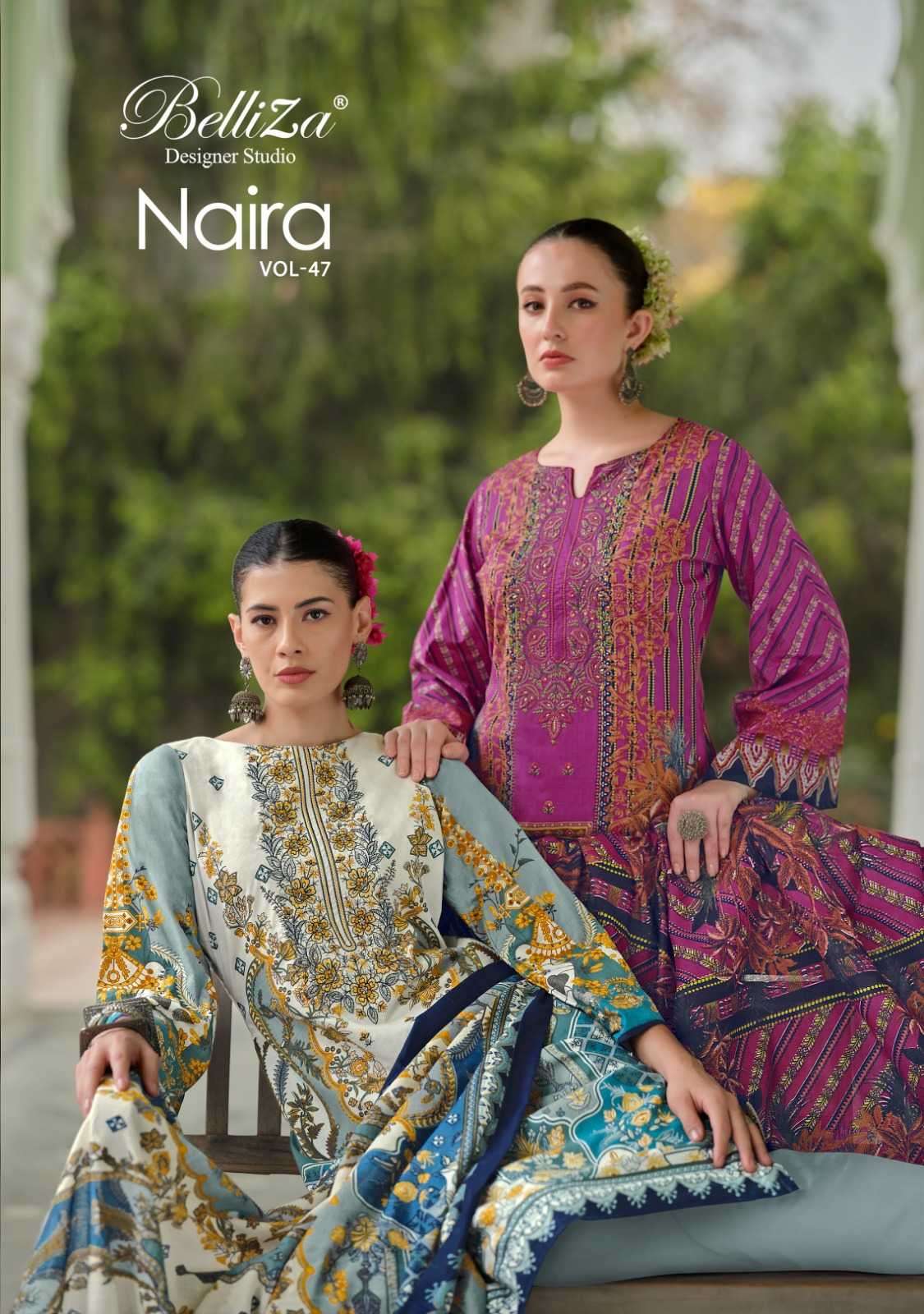 belliza Naira vol 47 series 907001-907008 Pure Cotton suit