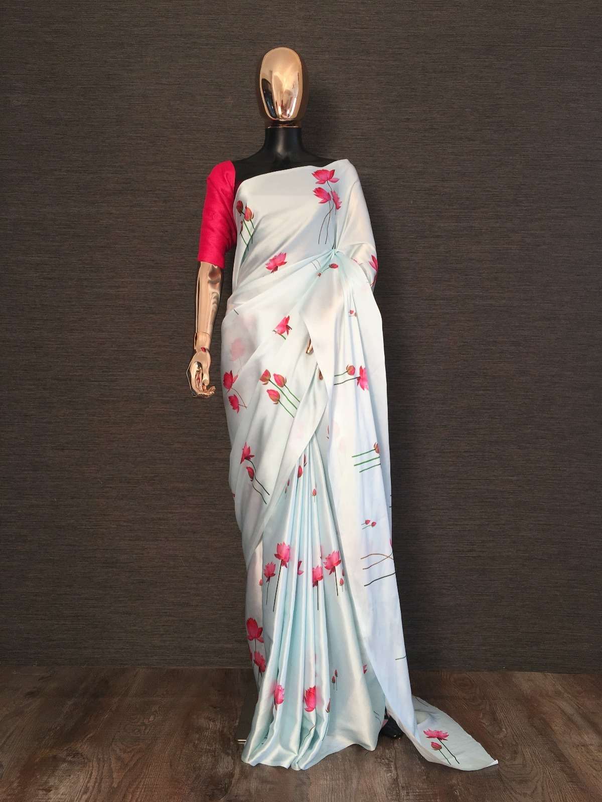 Digital Printed Saree Satin silk saree
