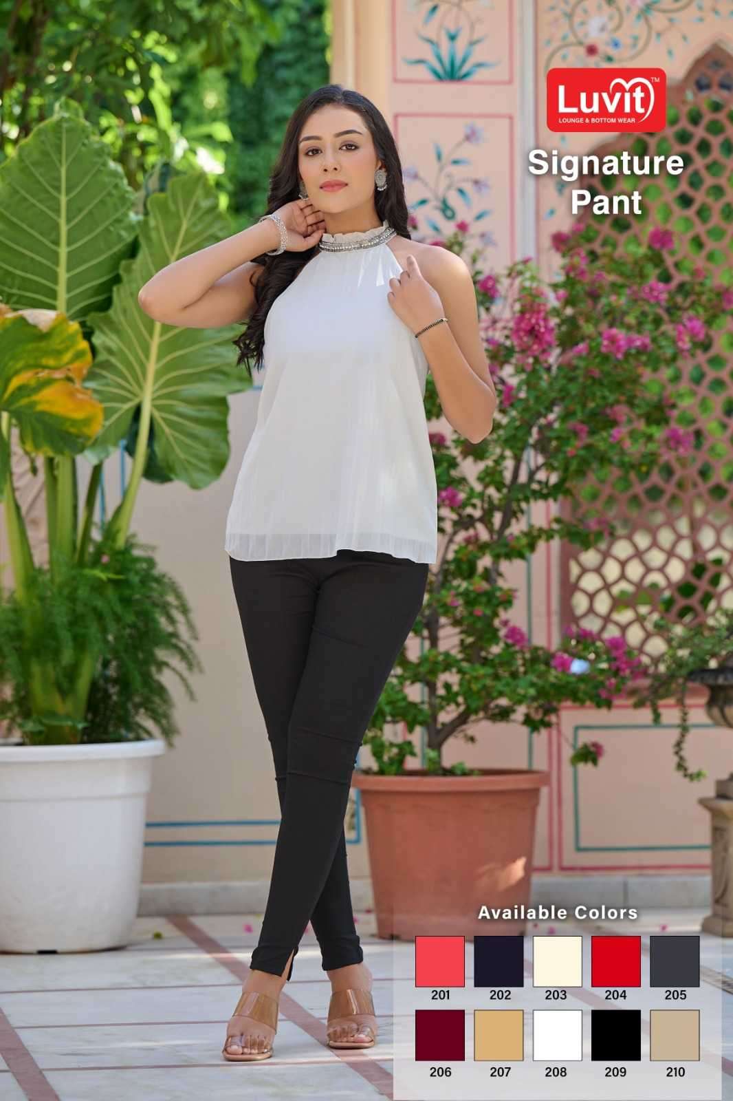 luvit fashion signature series 201-210  Lycra Stretchable Pant 