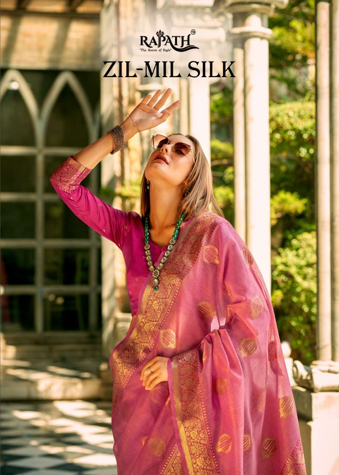 Rajpath Zilmil Silk series 390001 To 390006 Tissue Silk saree