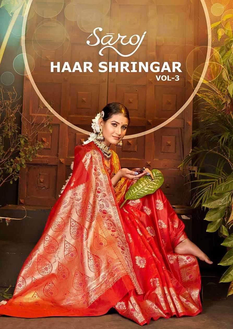 saroj haar shringar vol 3 series 1001-1006 Premium CXC Orgenza Silk saree