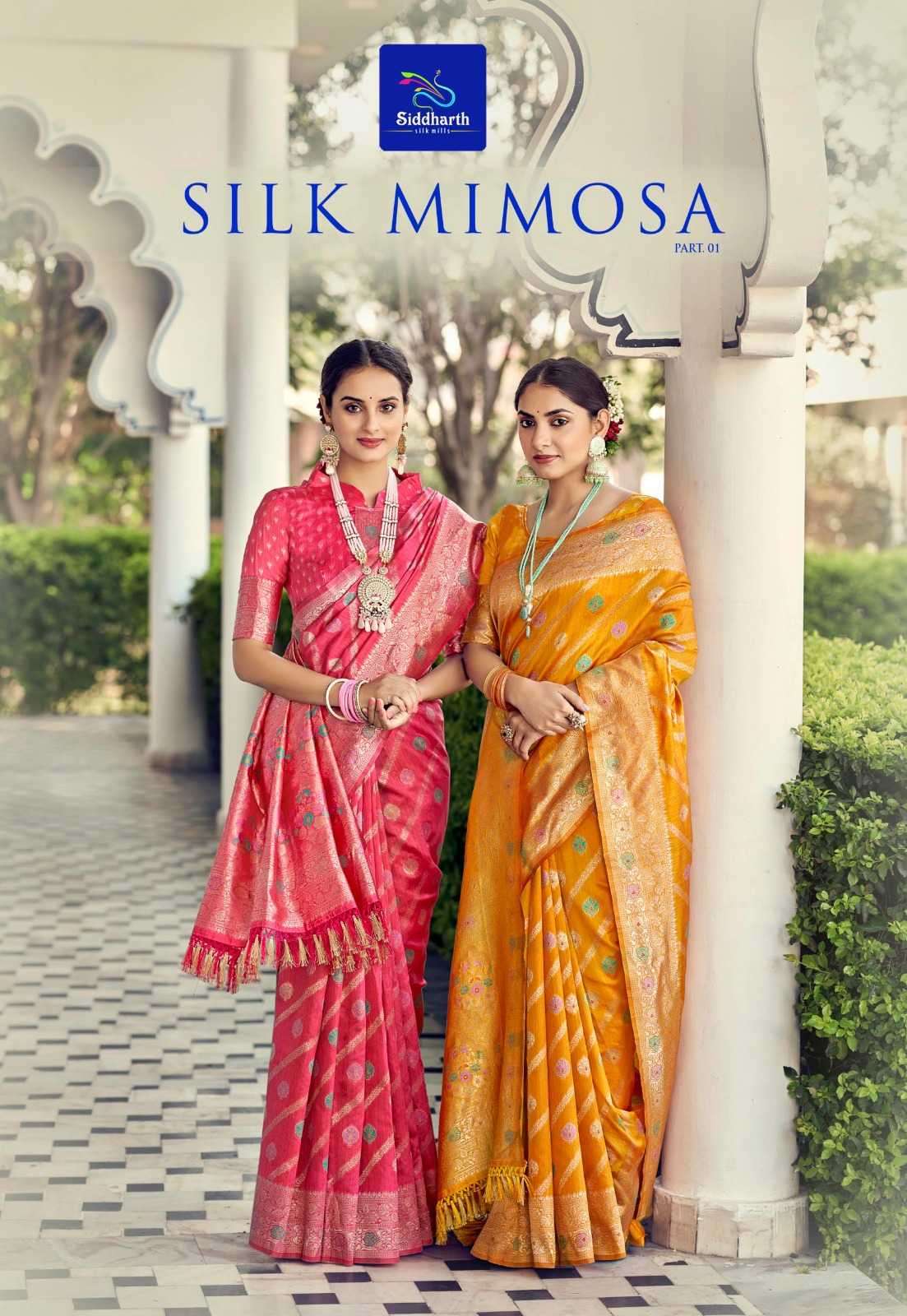 siddharth silk mills Silk mimosa series 4101-4106 silk saree