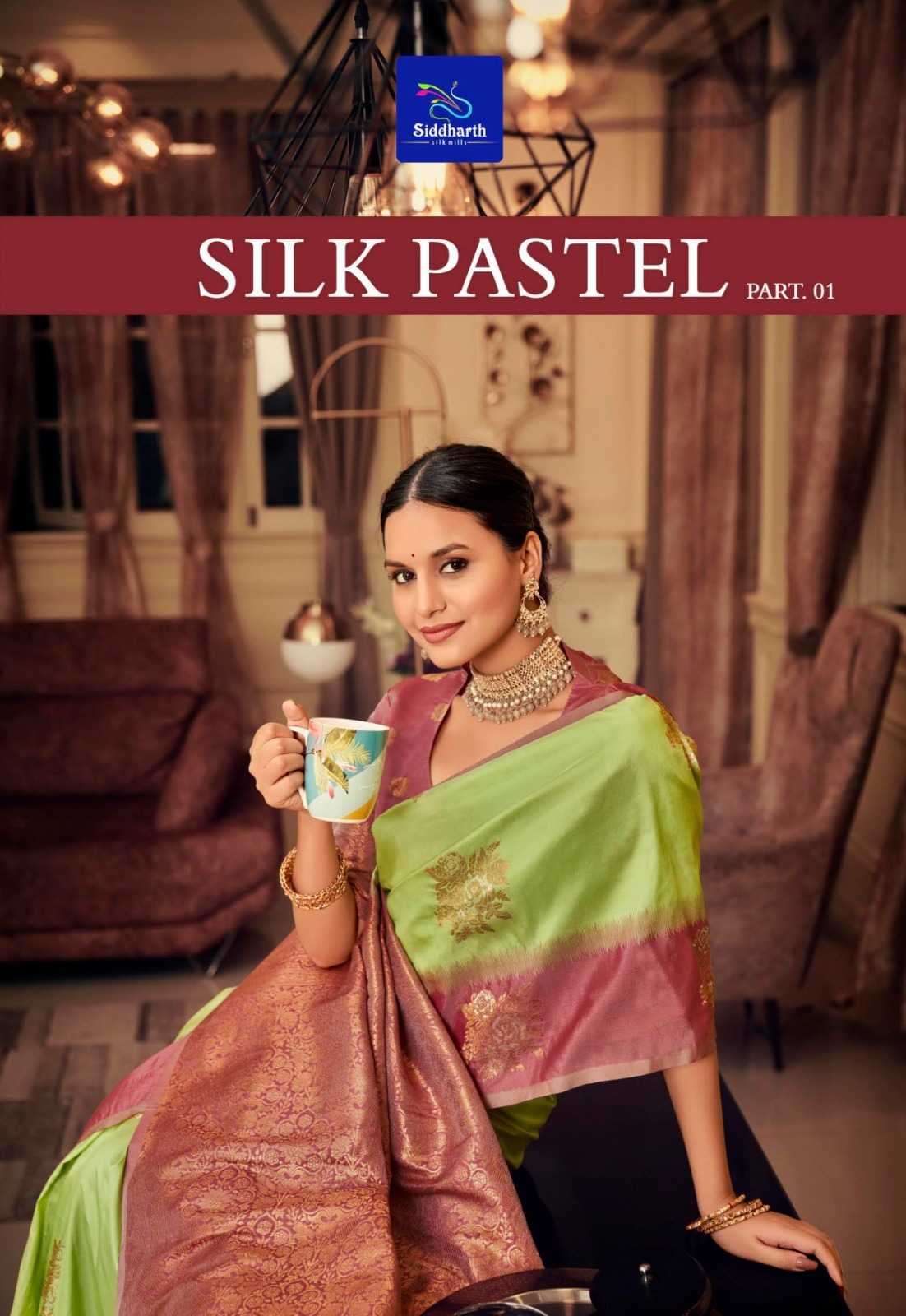 Siddharth silk mills silk pastel series 2101-2106 silk saree