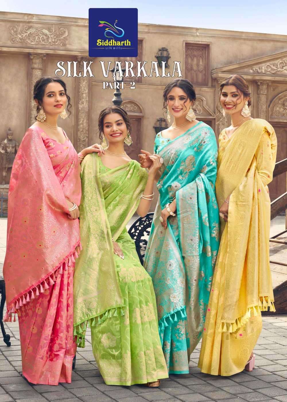 siddharth silk mills silk varkala series 3401-3406 silk saree