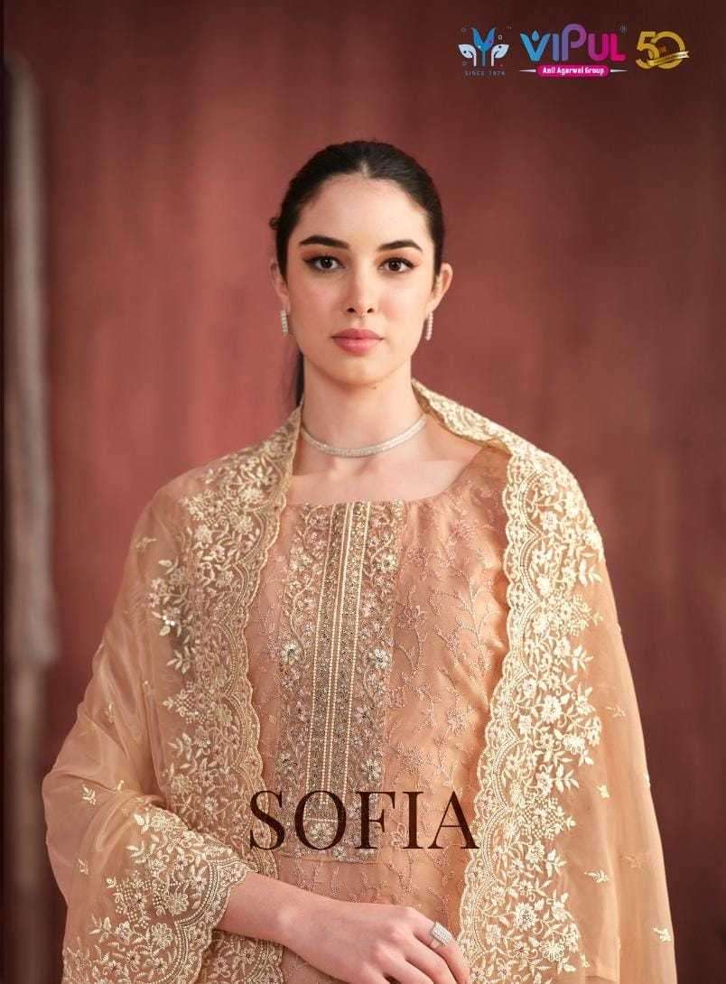 vipul fashion sofia series 5841-5846 soft organza suit
