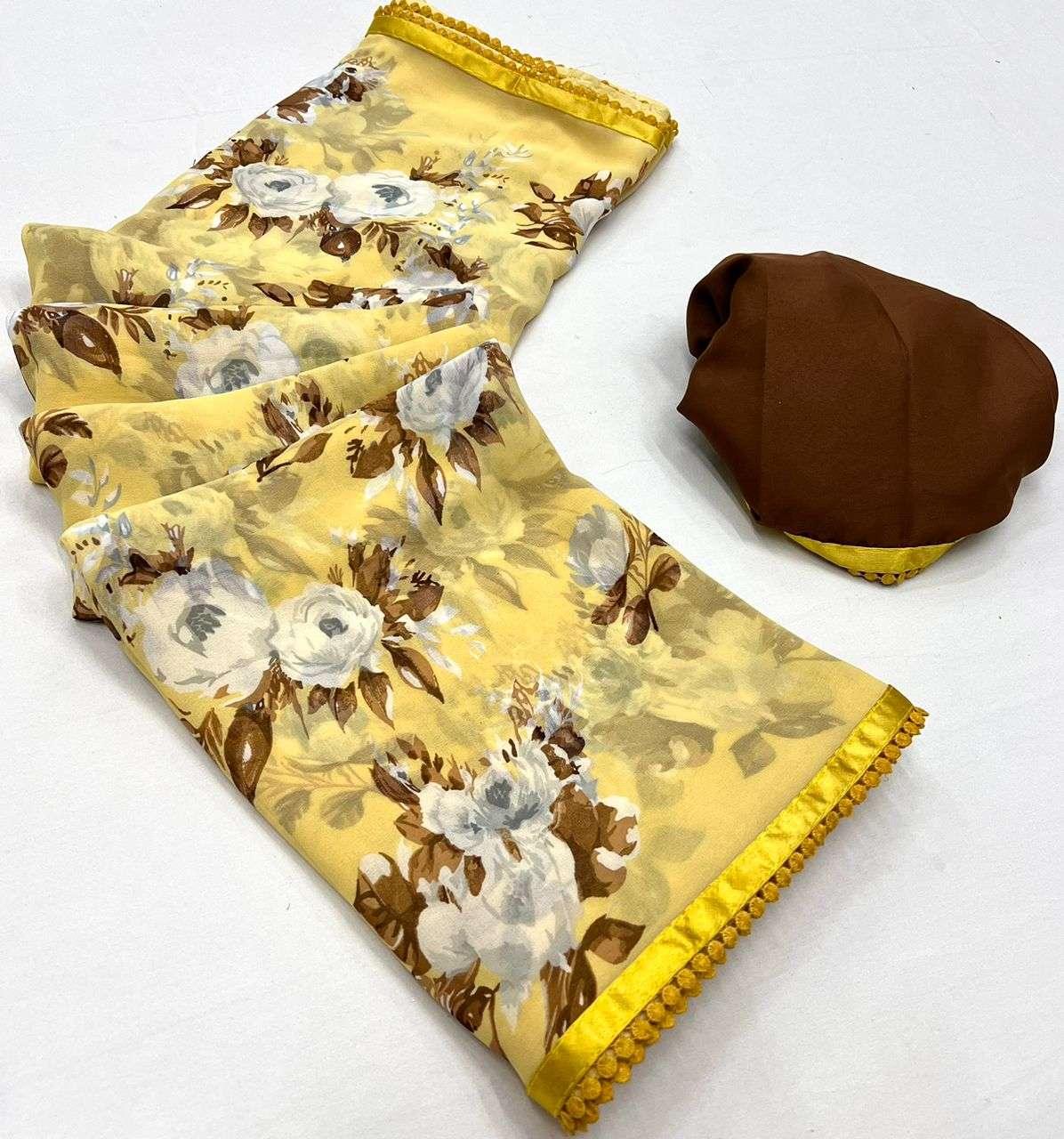 LT Fabrics KAVERI Heavy Georgette With Floral Print saree