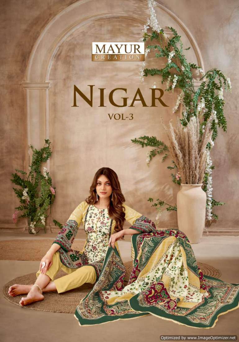 Mayur Nigar Vol-3 series 3001-3008 Pure Cotton suit