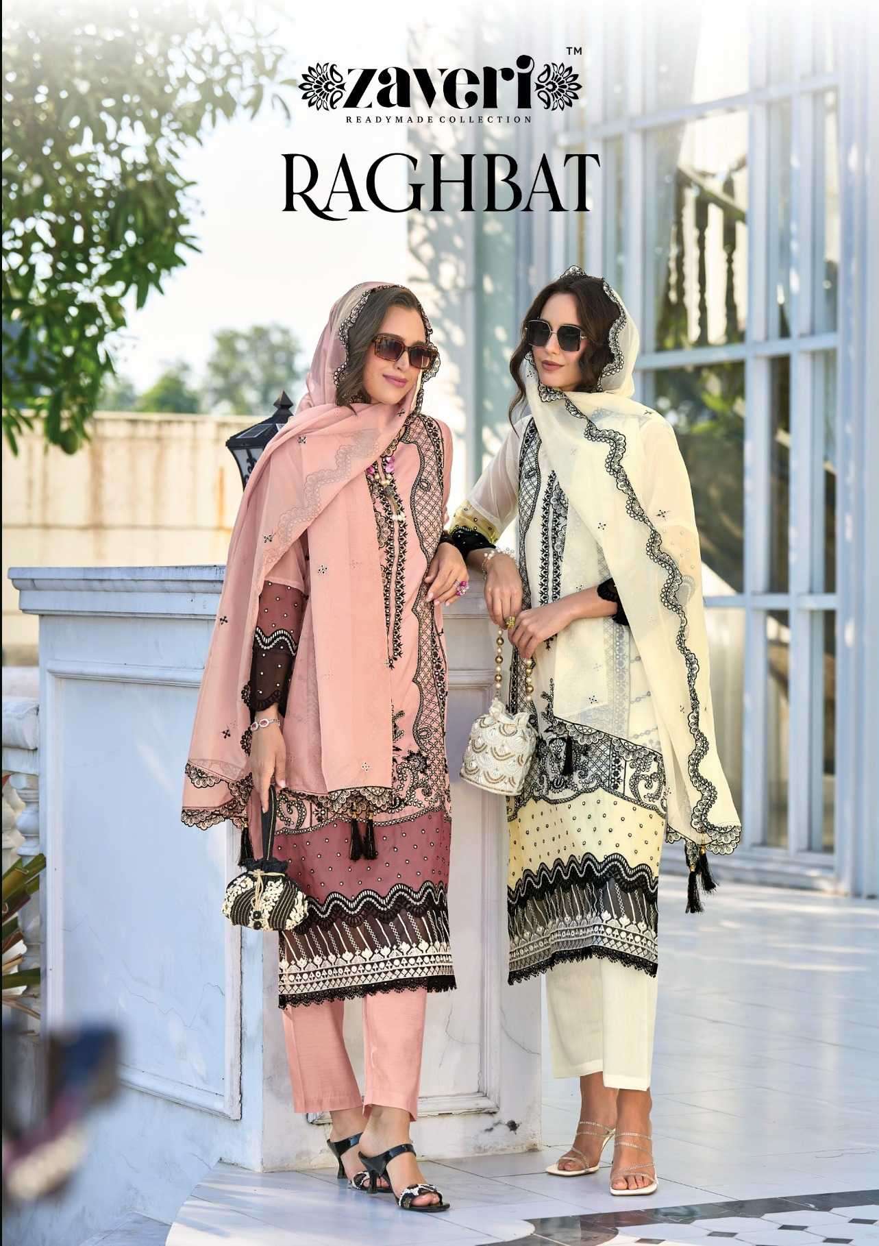 zaveri raghbat series 1306-1308 Soft organza readymade suit 